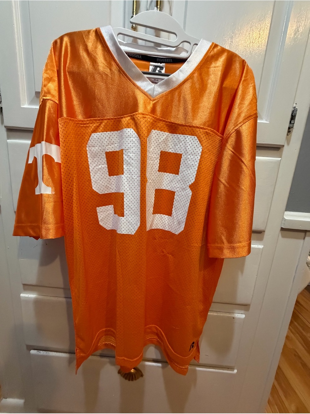 Tennessee Volunteers Jersey Orange Net Mesh  L 42/44 #98 Russell  Great Shape